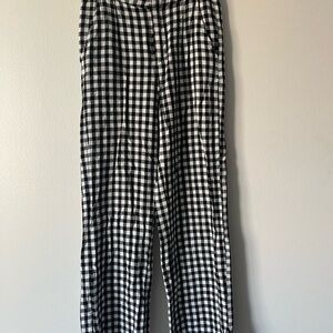 Bershka Monochrome Checkered Trousers